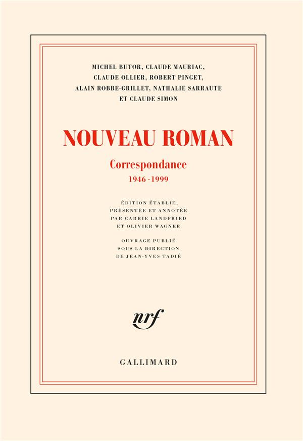 Couverture du livre NOUVEAU ROMAN - CORRESPONDANCE