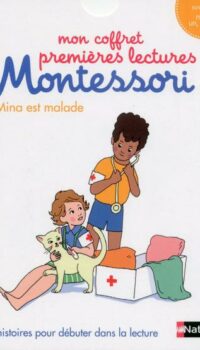 Couverture du livre MON COFFRET PREMIERES LECTURES MONTESSORI : MINA EST MALADE