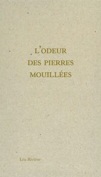 Couverture du livre L'ODEUR DES PIERRES MOUILLEES