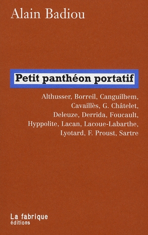 Couverture du livre PETIT PANTHEON PORTATIF