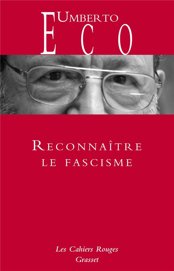 Couverture du livre RECONNAITRE LE FASCISME