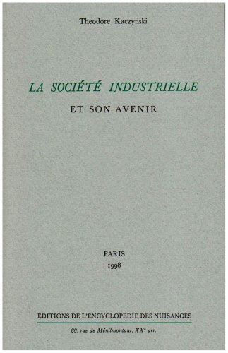 Couverture du livre LA SOCIETE INDUSTRIELLE ET SON AVENIR