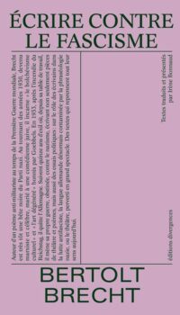 Couverture du livre ECRIRE CONTRE LE FASCISME