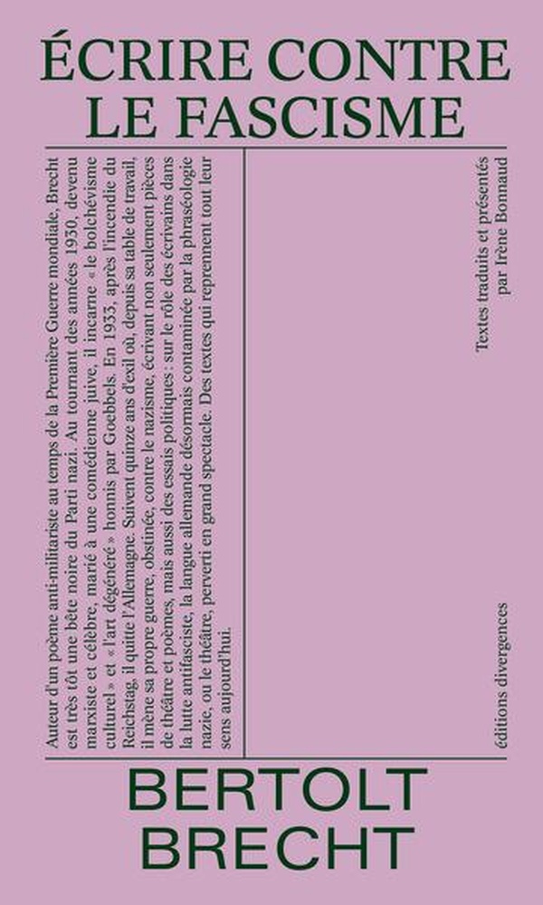 Couverture du livre ECRIRE CONTRE LE FASCISME